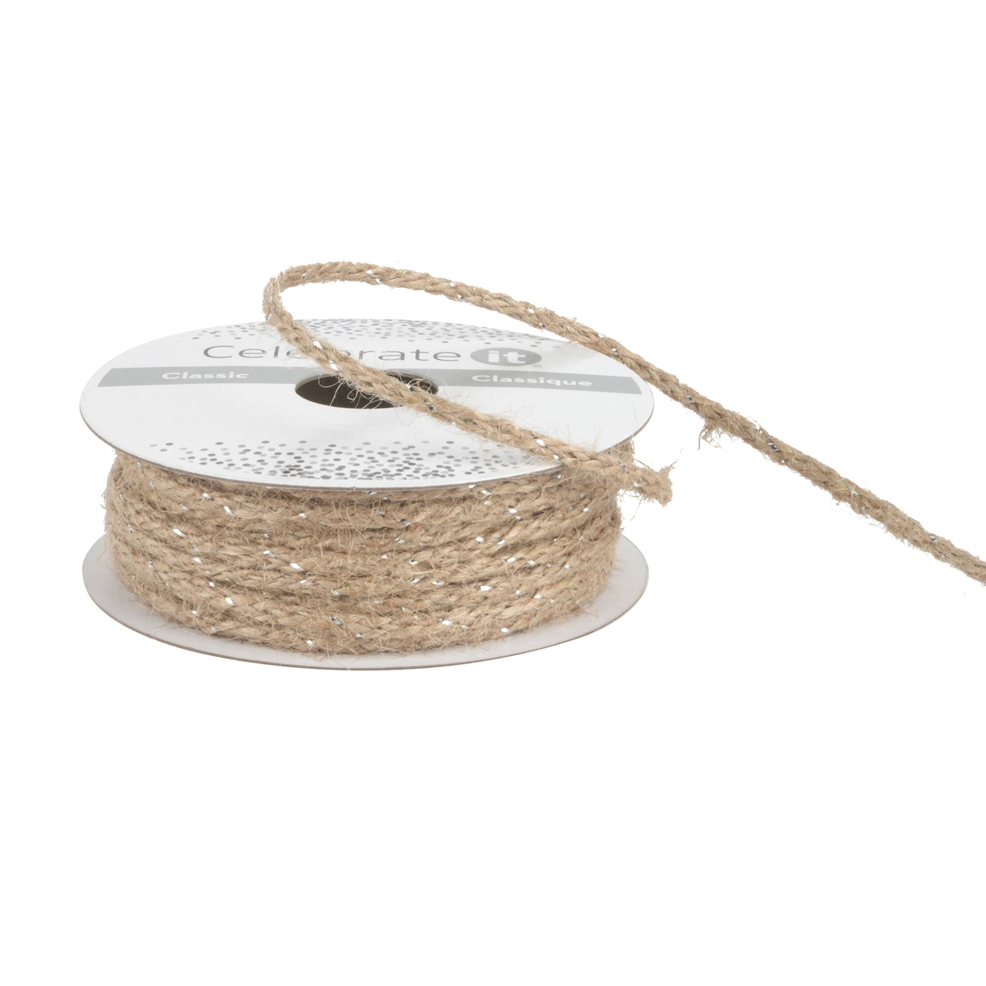 0.15" x 10yd. Metallic Jute Trim Ribbon by Celebrate It®
